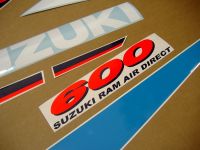 Suzuki GSX-R 600 1997 - White/Blue Version - Decalset