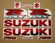 Suzuki GSX-R 750 Universal - Chrome Red - Custom-Decalset