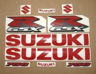 Suzuki GSX-R 750 Universal - Red - Custom-Decalset