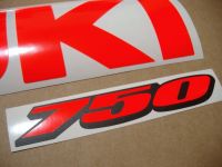 Suzuki GSX-R 750 Universal - Neon-Red - Custom-Decalset