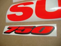 Suzuki GSX-R 750 Universal - Neon-Red - Custom-Decalset