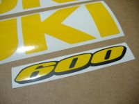Suzuki GSX-R 600 Universal - Yellow - Custom-Decalset