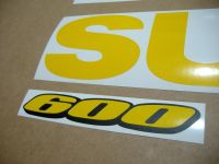 Suzuki GSX-R 600 Universal - Yellow - Custom-Decalset