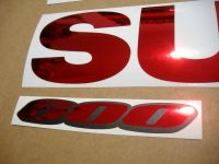 Suzuki GSX-R 600 Universal - Chrome Rot - Custom-Dekorset