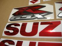 Suzuki GSX-R 600 Universal - Chrome-Red - Custom-Decalset
