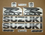 Suzuki GSX-R 600 Universal - Graphitgrau - Custom-Dekorset