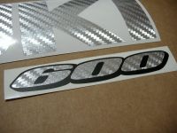 Suzuki GSX-R 600 Universal - Carbon Silber - Custom-Dekorset