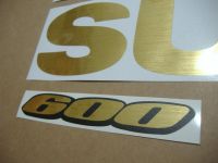 Suzuki GSX-R 600 Universal - Brushed Gold - Custom-Decalset