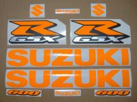 Suzuki GSX-R 600 Universal - Neon-Orange - Custom-Decalset