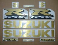 Suzuki GSX-R 750 Universal - Gebürstetes Gold - Custom-Decalset