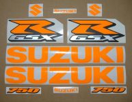 Suzuki GSX-R 750 Universal - Neon-Orange - Custom-Decalset