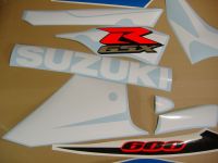 Suzuki GSX-R 600 2002 - White/Blue Version - Decalset